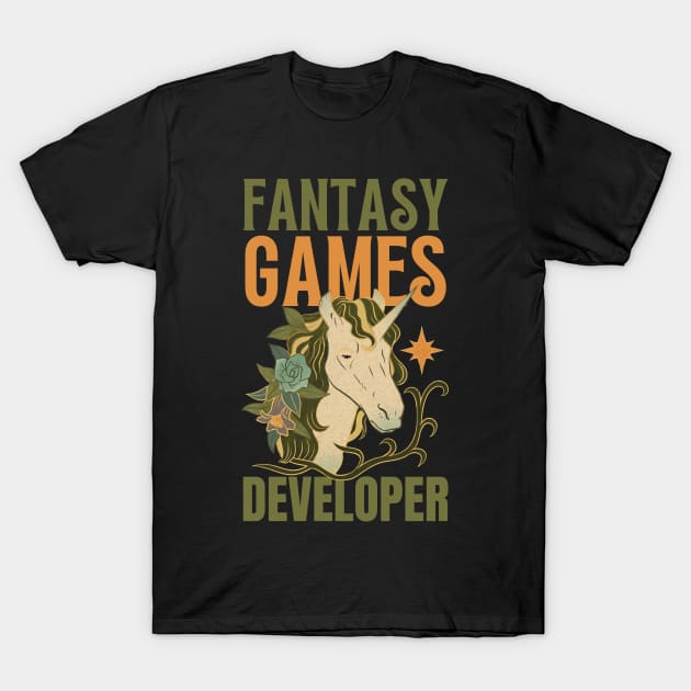 Fantasy Games Developer T-Shirt by Artomino